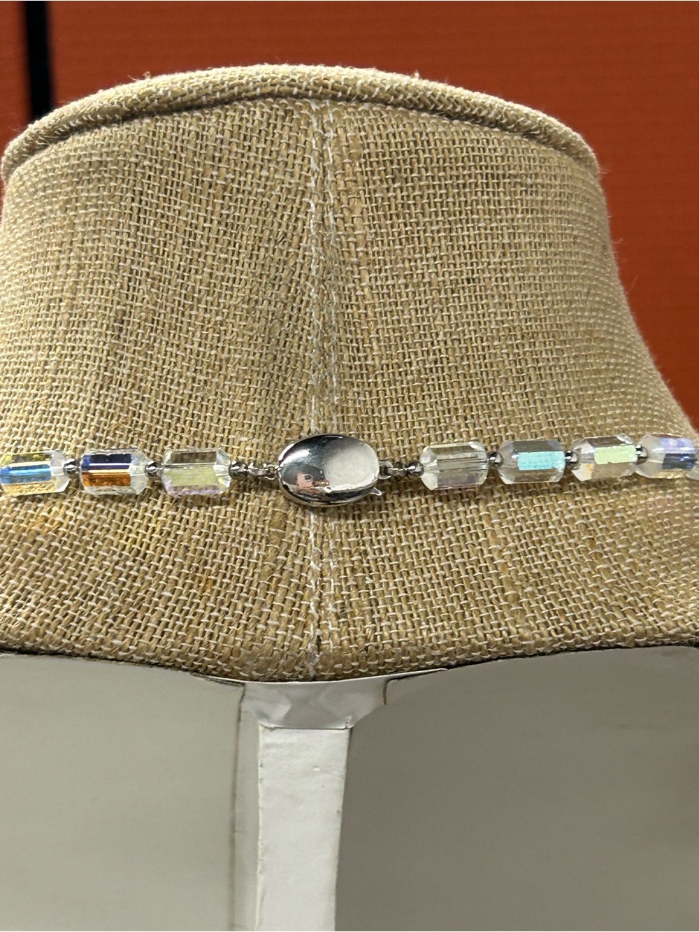 S.A.L Swarovski Vintage Glass Crystal Aurora Glass Bead layering Necklace. Swan. - Picture 8 of 9
